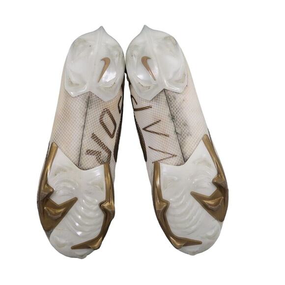 Nike Shoes Mens 13 Football Cleats Vapor Edge 360 White Gold Sport Athletic Low main image 6